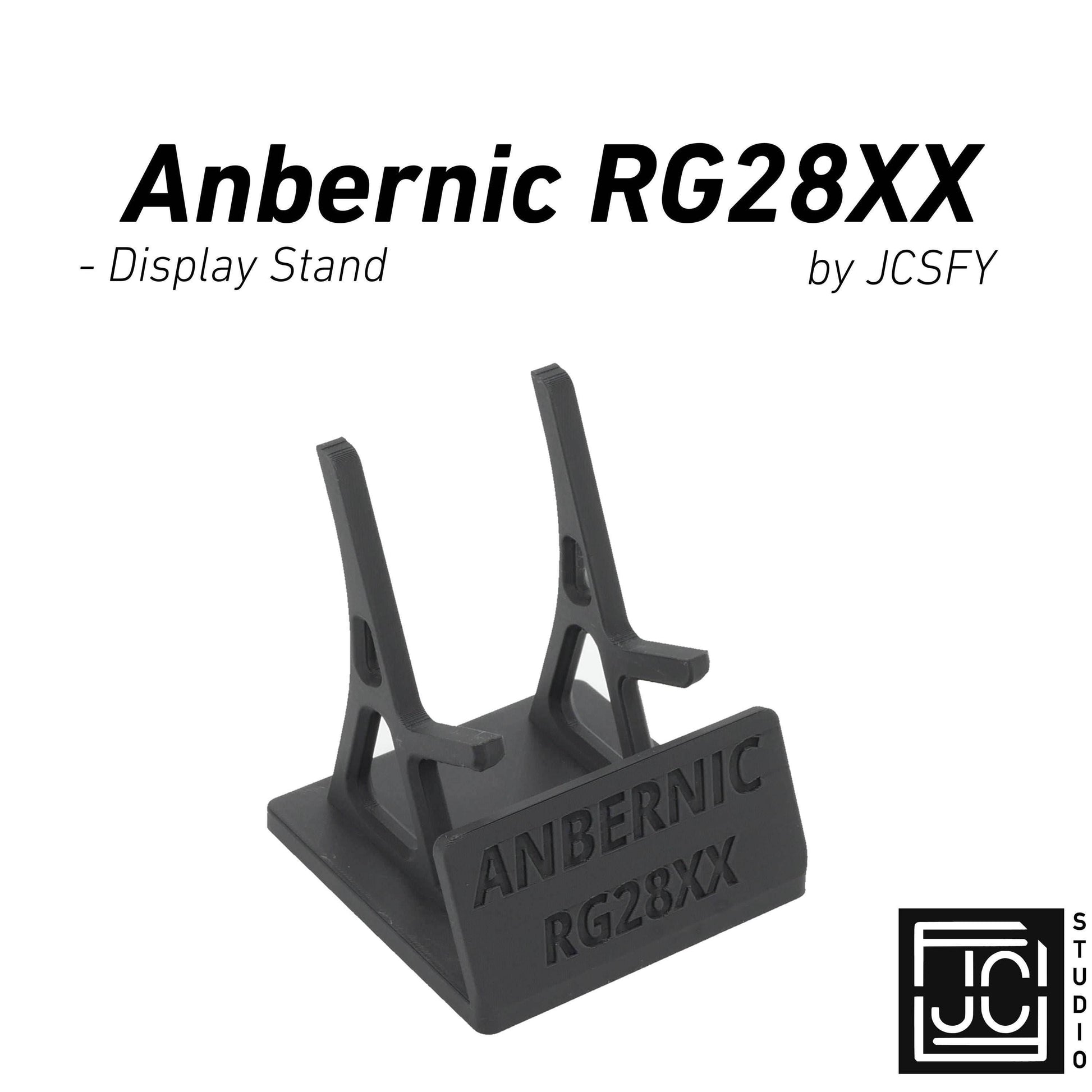 Display Stand for RG28XX Anbernic 28XX with Charging Space | Dock Shelf Unit Gaming Retro Device Compatible with JCSFY Grips - Black