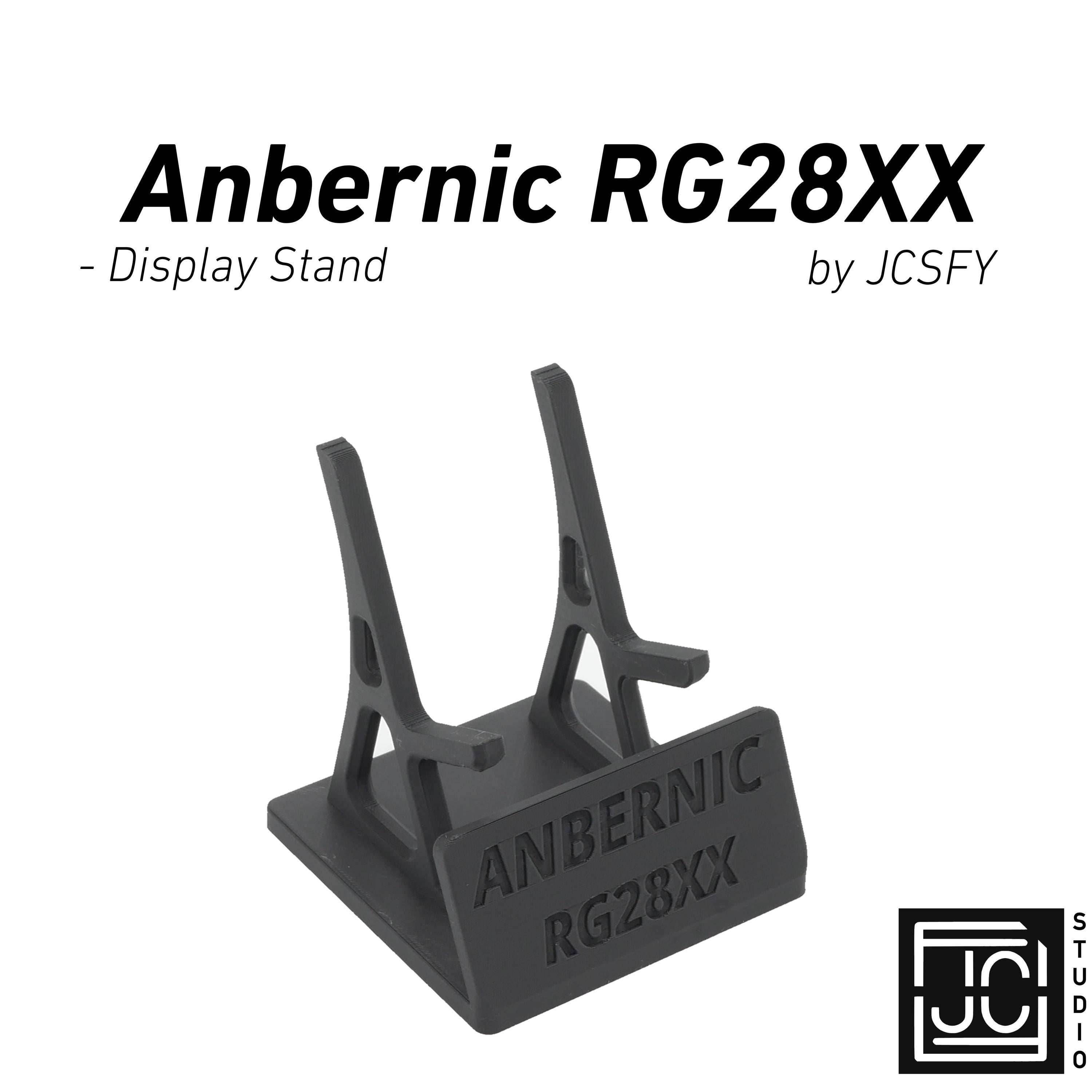 Display Stand for RG28XX Anbernic 28XX with Charging Space | Dock Shelf Unit Gaming Retro Device Compatible with JCSFY Grips - Black