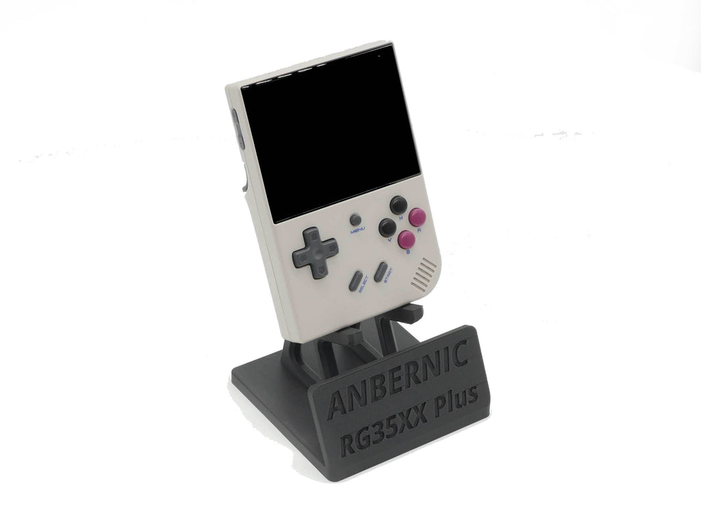 Display Stand for RG35XX Plus Anbernic 35XX with Charging Space | Dock Shelf Unit Gaming Retro Device Compatible with JCSFY Grips - Black