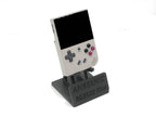 Display Stand for RG35XX Plus Anbernic 35XX with Charging Space | Dock Shelf Unit Gaming Retro Device Compatible with JCSFY Grips - Black