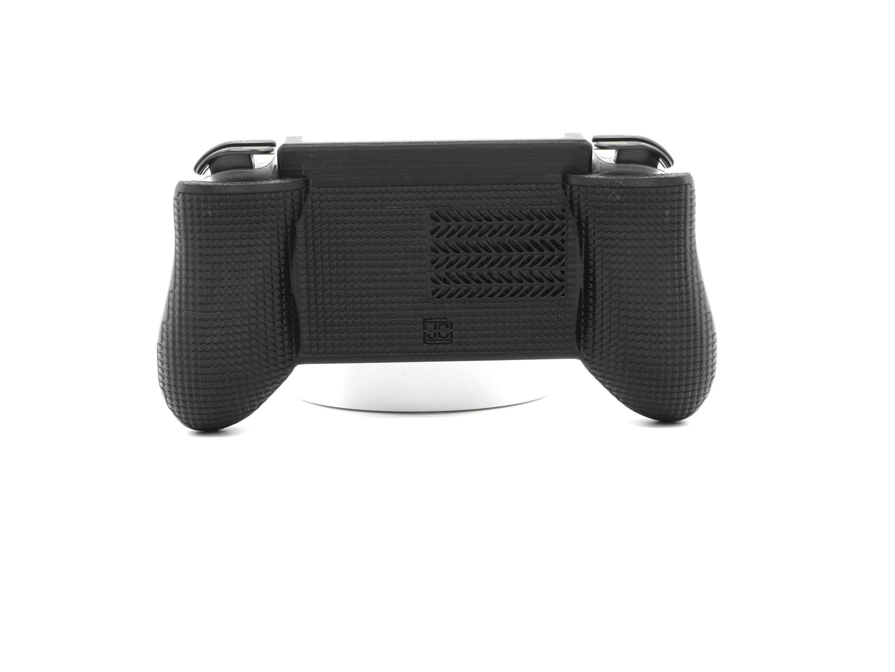 Grip for Retroid Pocket 4 / 4 Pro 2-in-1 Reversible Screen Cover & Thick Comfort Grip Case with Felt Wrap Ergonomic RP4 Handheld 2n1 Deluxe - Black