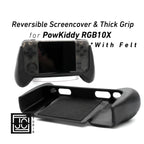 2-n-1 Grip for PowKiddy RGB10X Reversible Screen Cover Comfort Grip Felt Screen Protector | Gaming Handheld Protection with Textured Pattern