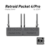 Display Stand for Retroid Pocket 4 / 4 Pro with Charging Space | Dock Shelf Unit Gaming Retro Device Compatible with JCSFY Grips - Black / Retroid Pocket 4