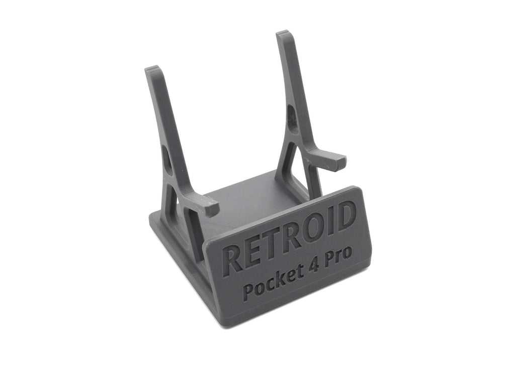 Display Stand for Retroid Pocket 4 / 4 Pro with Charging Space | Dock Shelf Unit Gaming Retro Device Compatible with JCSFY Grips - Black / Retroid Pocket 4