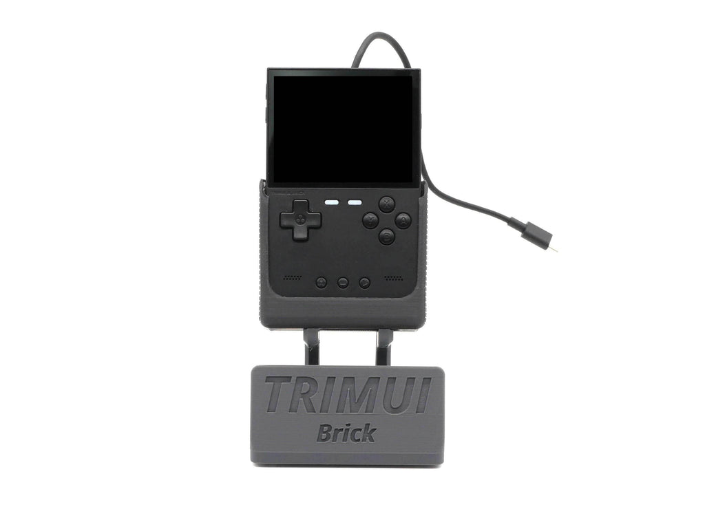Display Stand for TrimUI Brick TRIM UI with Charging Space | Dock Shelf Unit Gaming Retro Device Compatible with JCSFY Grips - Black