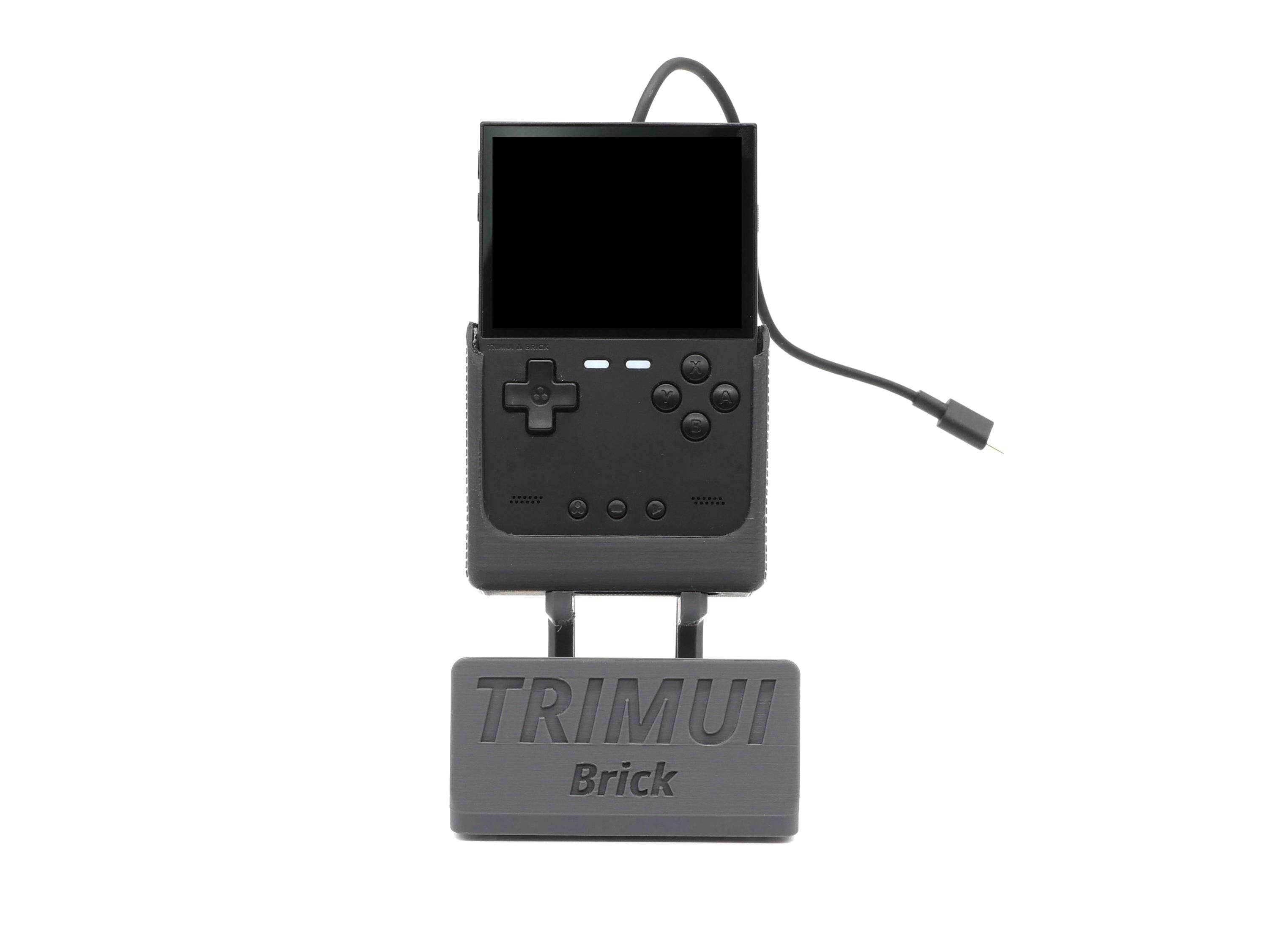 Display Stand for TrimUI Brick TRIM UI with Charging Space | Dock Shelf Unit Gaming Retro Device Compatible with JCSFY Grips - Black