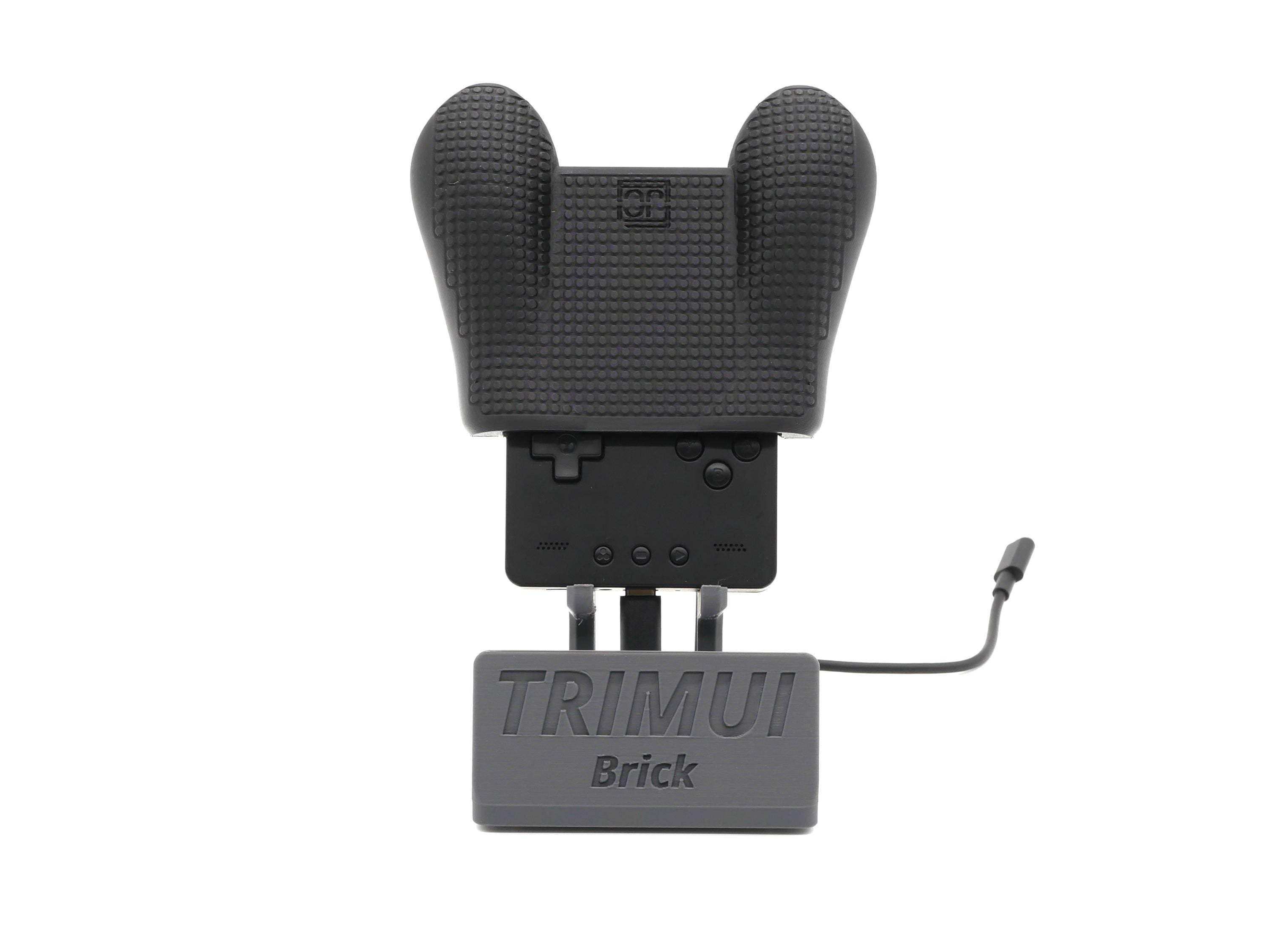 Display Stand for TrimUI Brick TRIM UI with Charging Space | Dock Shelf Unit Gaming Retro Device Compatible with JCSFY Grips - Black