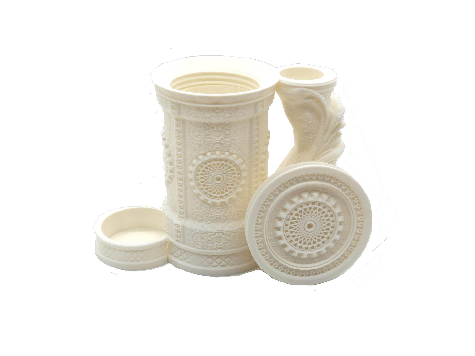 Artificer Tankard Dice Tower and Can Holder with Dice Vault | Fates End RolePlay RP Gamer Mug Roll Gift Storage DND Classes from JCSFY - Dark Magic Black