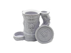Warlock Themed Tankard Dice Tower and Can Holder with Dice Vault | Fates End RolePlay RP Gamer Mug Roll Gift Storage DND Classes from JCSFY - Dark Magic Black