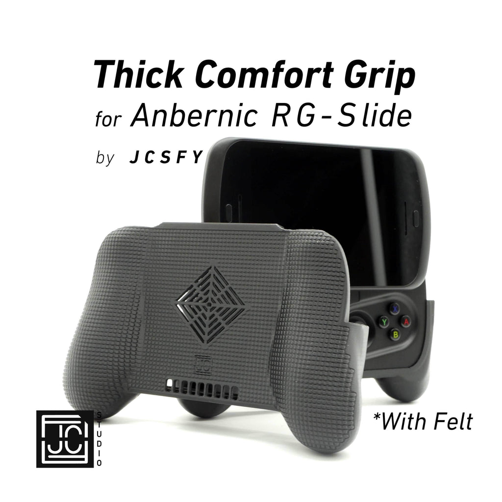 Felt Comfort Grip for Anbernic RG Slide Thick Comfort Grip with Felt Wrap Ergonomic RG-Slide Handheld Deluxe - Black