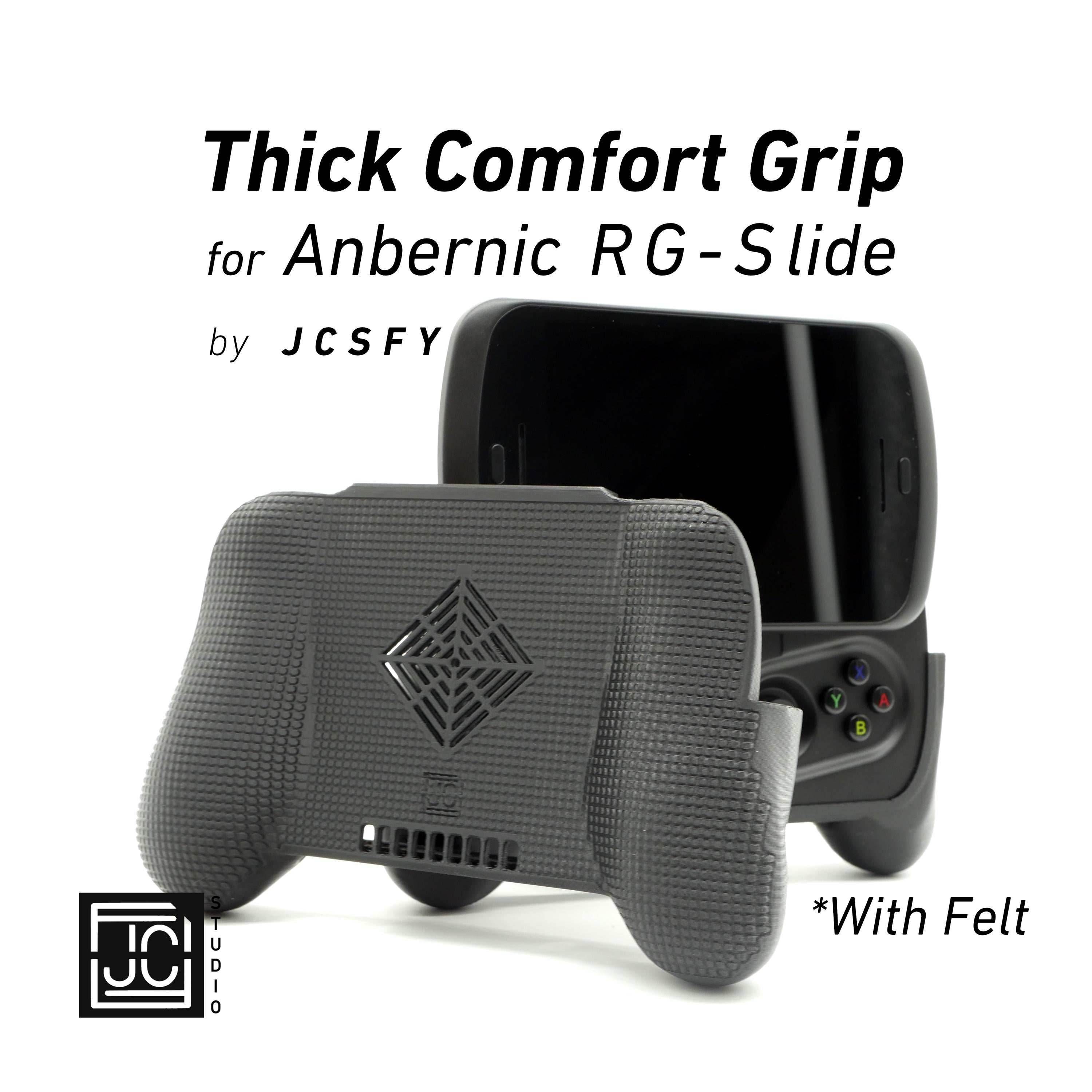 Felt Comfort Grip for Anbernic RG Slide Thick Comfort Grip with Felt Wrap Ergonomic RG-Slide Handheld Deluxe - Black
