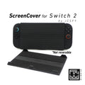 Travel Screen Cover for Switch 2 Console with Felt Lined Interior Clip-On Locking Shield for Safe Transport Storage by JCSFY - Black