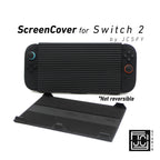 Travel Screen Cover for Switch 2 Console with Felt Lined Interior Clip-On Locking Shield for Safe Transport Storage by JCSFY - Black