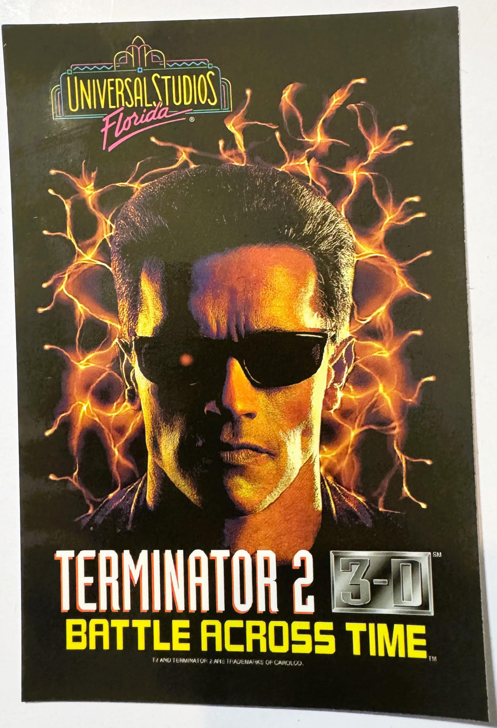 1996 Terminator 2: 3‑D Postcard — Universal Studios Attraction Memorabilia