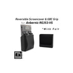 2-n-1 Grip for Anbernic RG353VS Reversible Screen Cover GBC Chin Grip Felt Screen Protector Gaming Handheld Protection Fun Textured Pattern