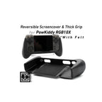 2-n-1 Grip for PowKiddy RGB10X Reversible Screen Cover Comfort Grip Felt Screen Protector | Gaming Handheld Protection with Textured Pattern