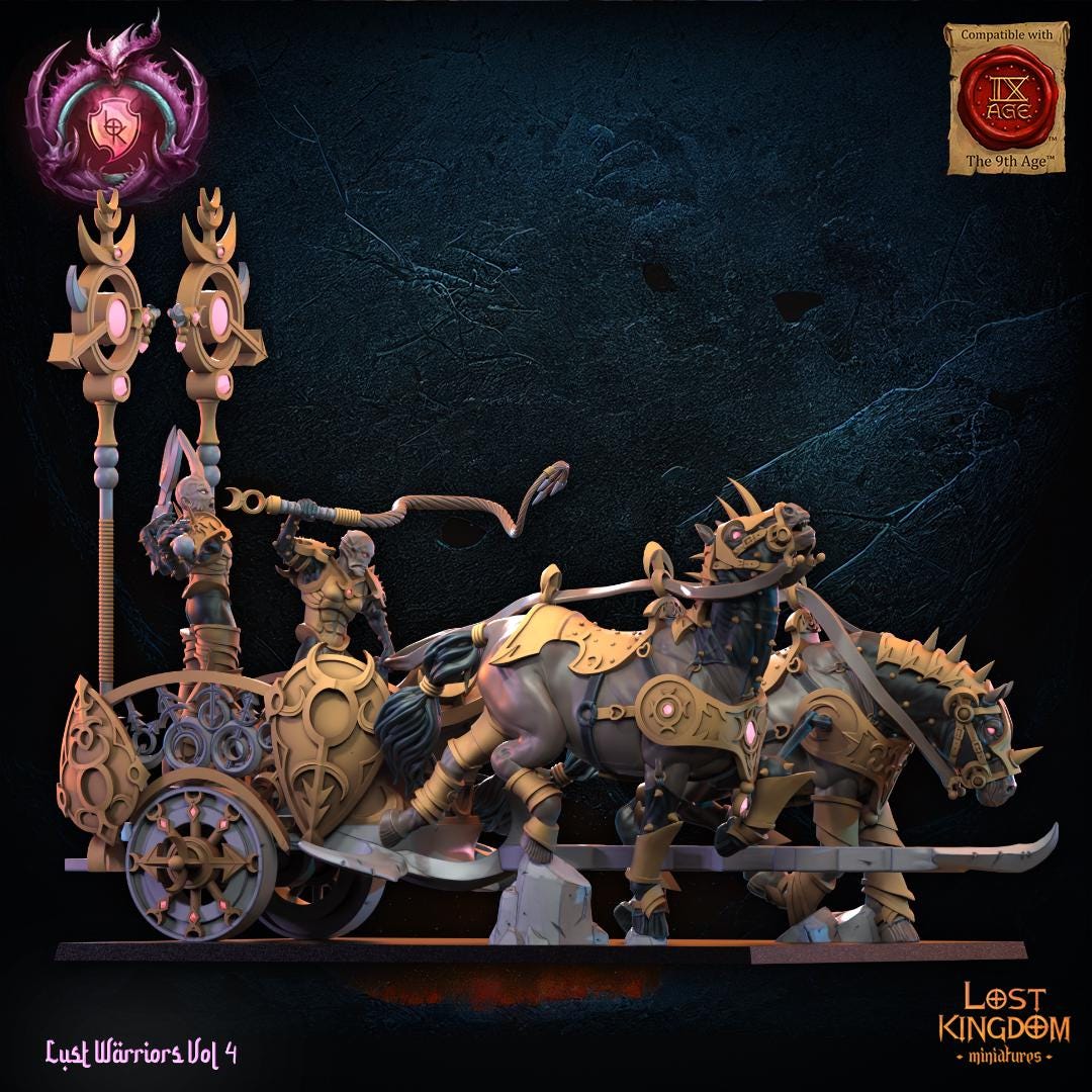 3D Printed Lust Chosen Chariot by Lost Kingdom Miniatures