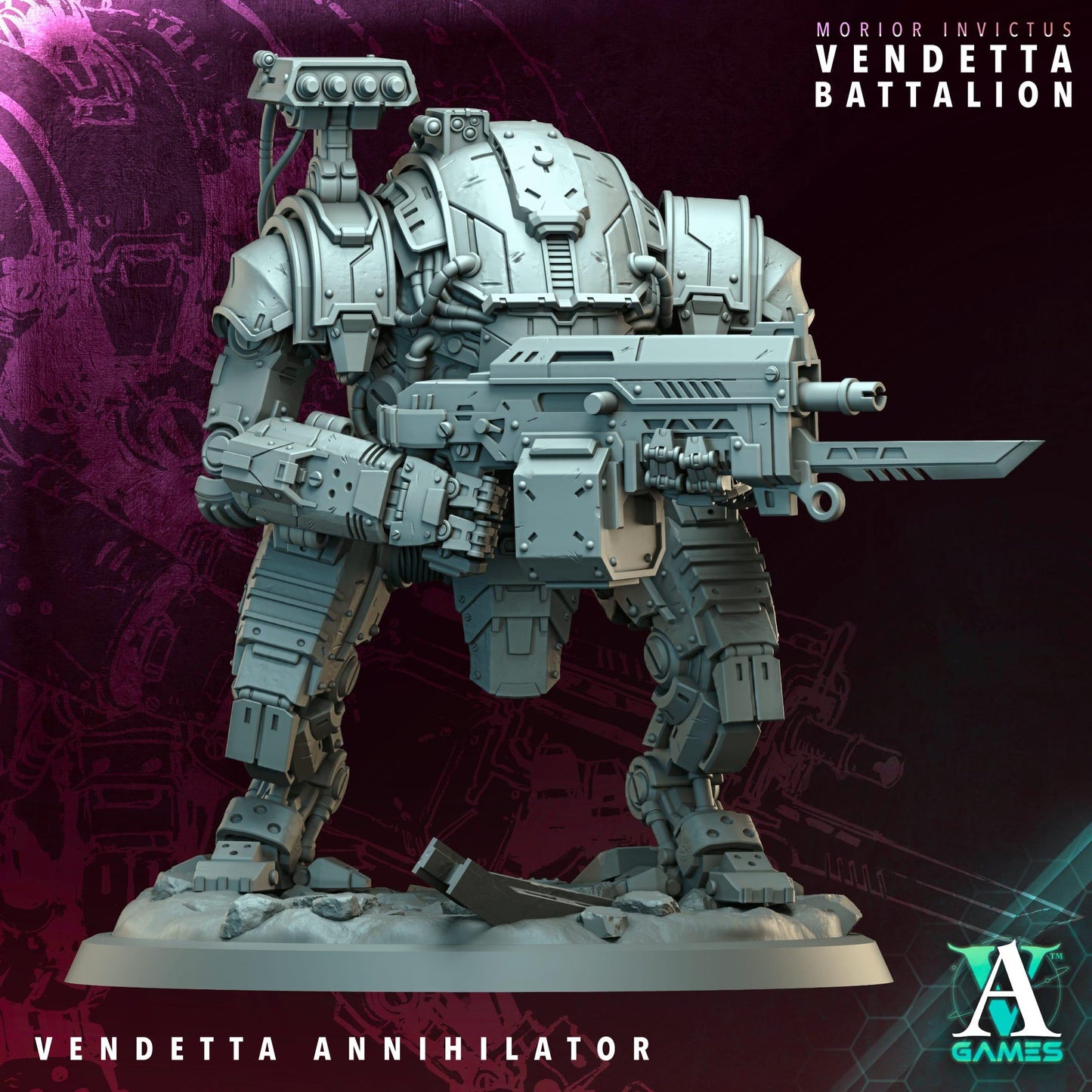 3D Printed Vendetta Annihilator & Linebreaker by Archvillain Games