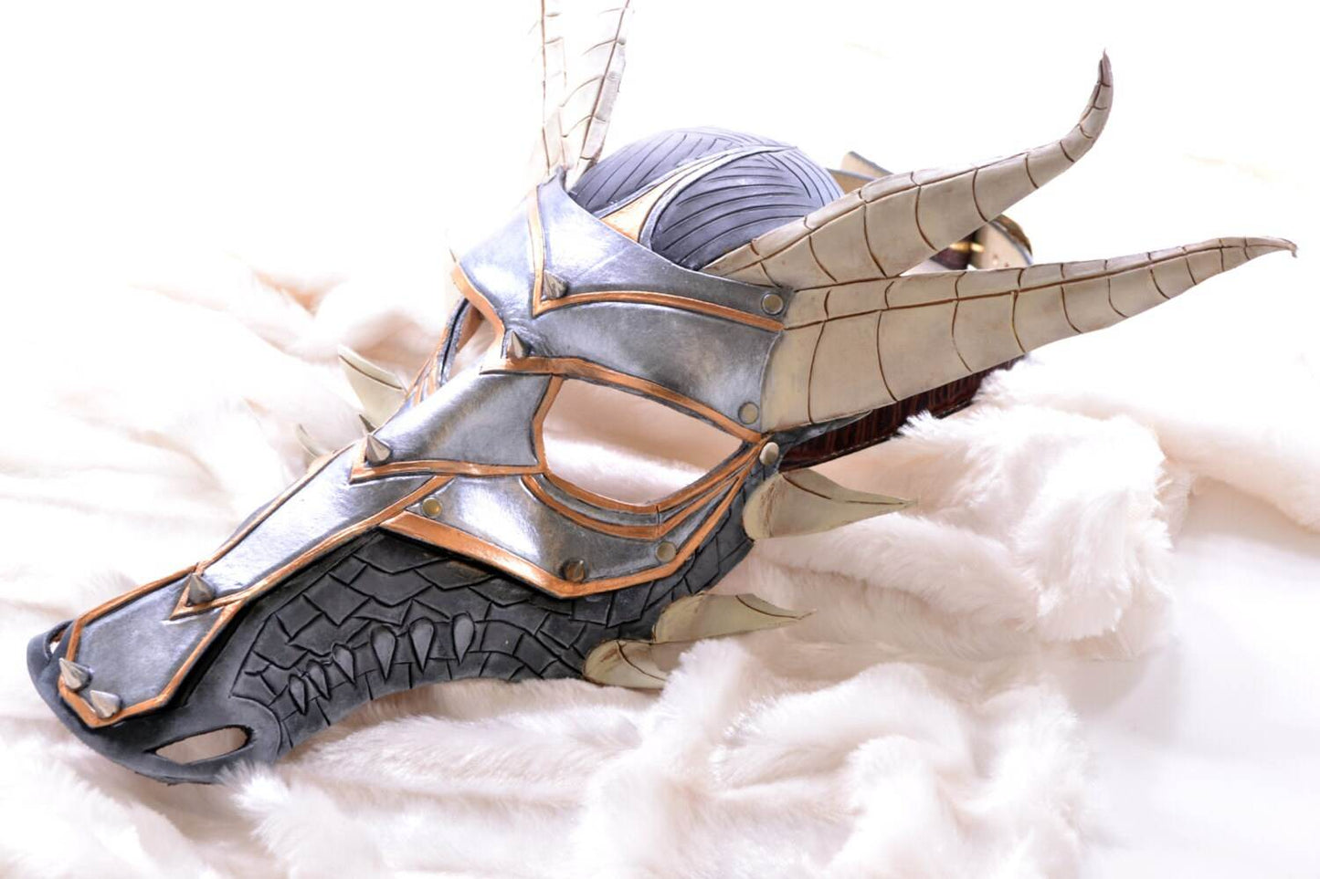 Dragon Handmade Genuine Leather Mask - 