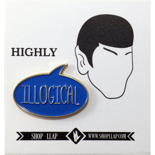 "Illogical" Speech Bubble Enamel Pin