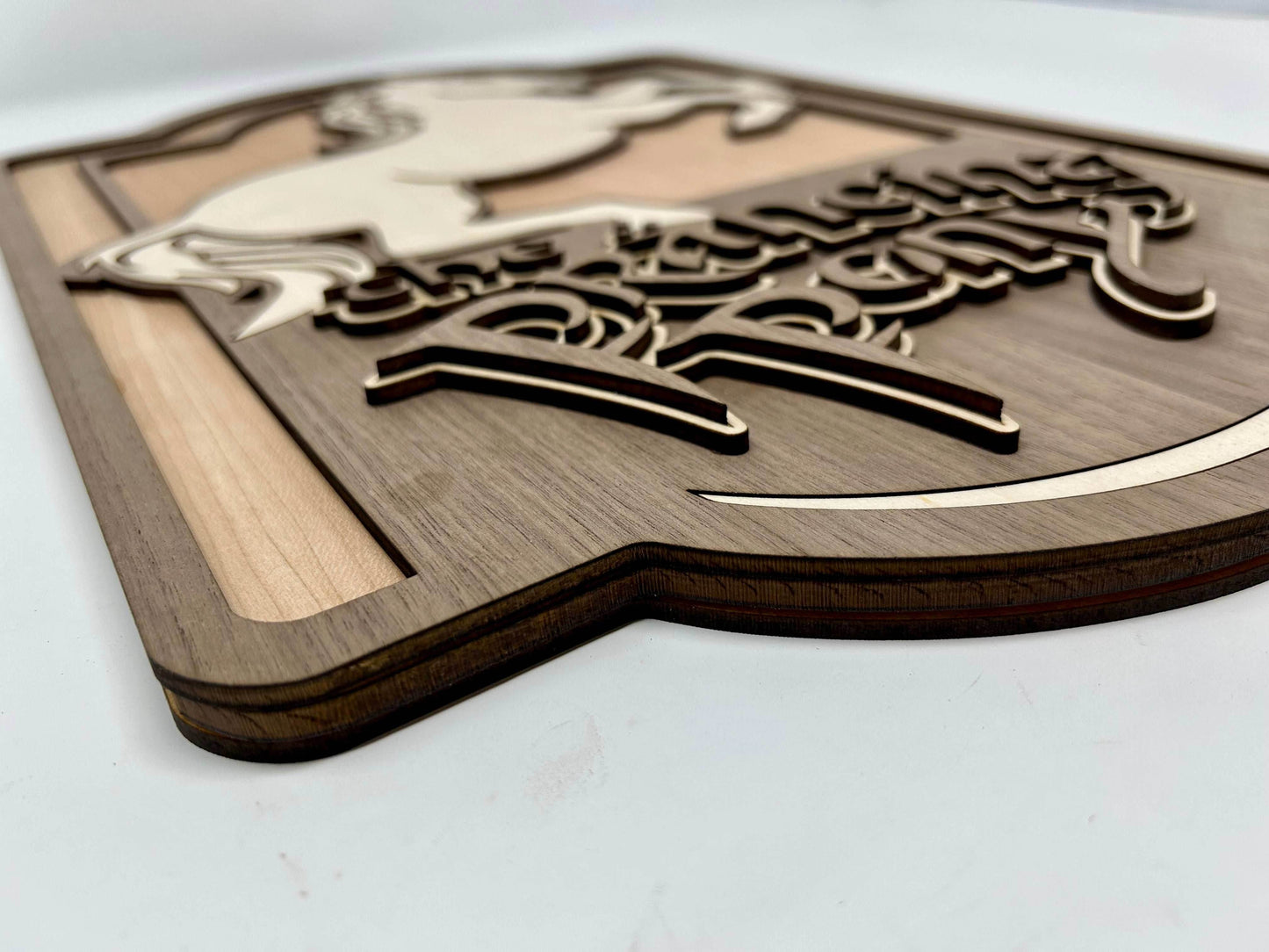 The Prancing Pony Sign - Single Sided Maple Horse