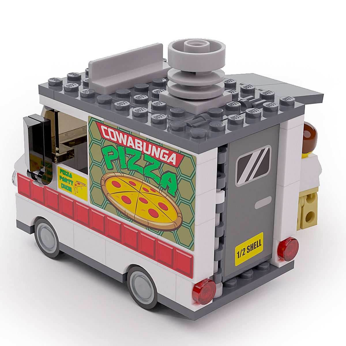 Cowabunga Pizza - B3 Customs® Food Truck w/ Minifigure - 