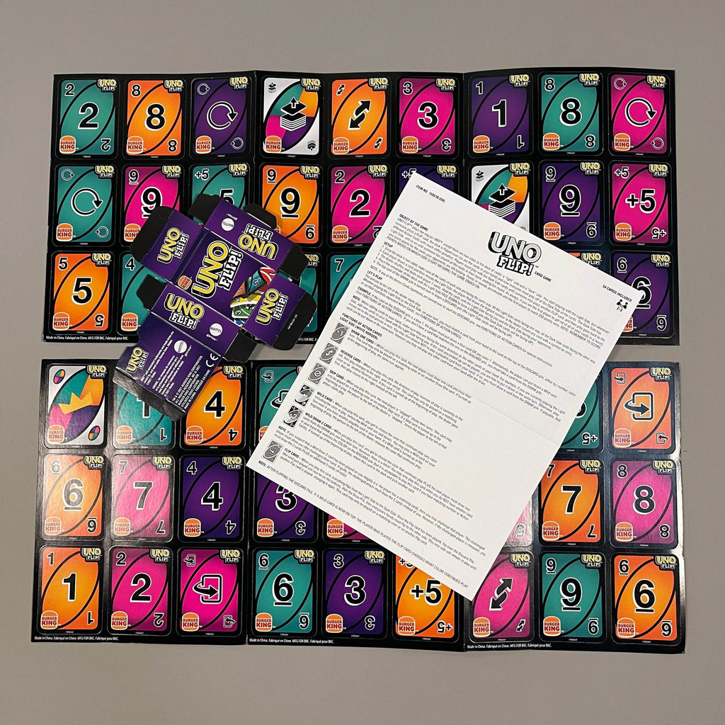 BURGER KING UNO Card Game Jul-Oct 2021 (Kid's Meal Toy) Mattel 15951B (New) - 