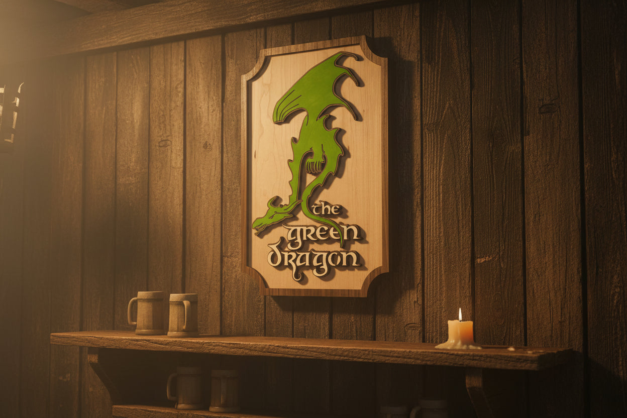 The Green Dragon Inn Sign