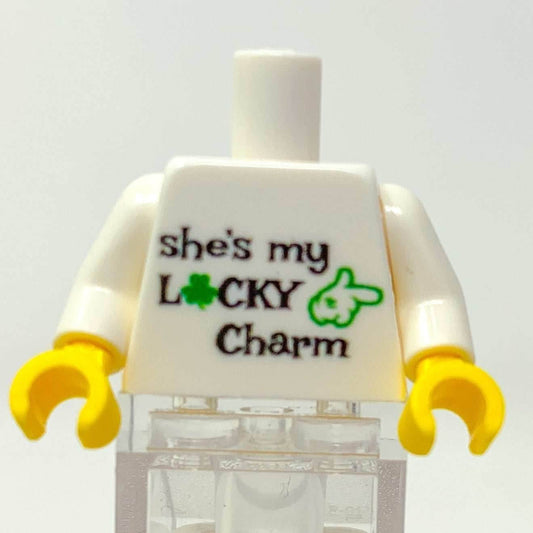 B3 Customs® Printed She's My Lucky Charm St. Patrick's Day Minifig Torso - 