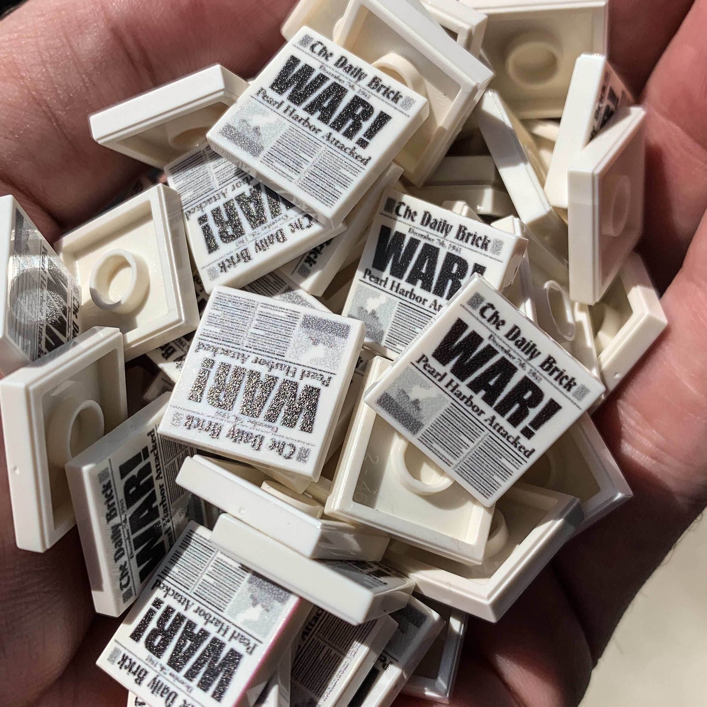 Pearl Harbor Attack WW2 Newspaper (2x2 Tile) made using LEGO part - 