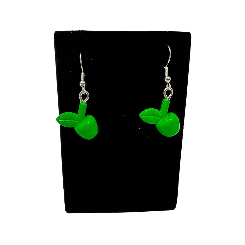 B3 Customs® Apple Earrings made from LEGO Bricks - Green
