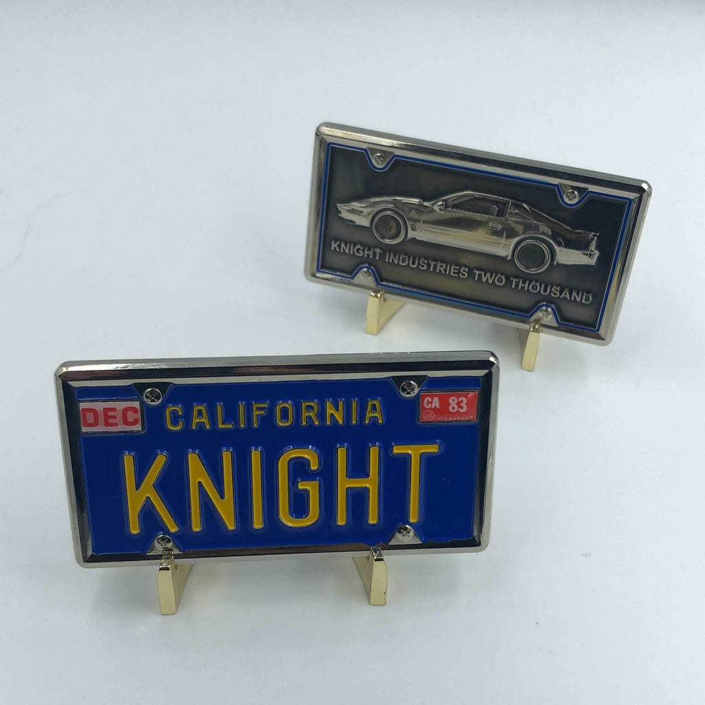 KK-017 Knight Rider KITT License Plate Challenge Coin Medallion - 