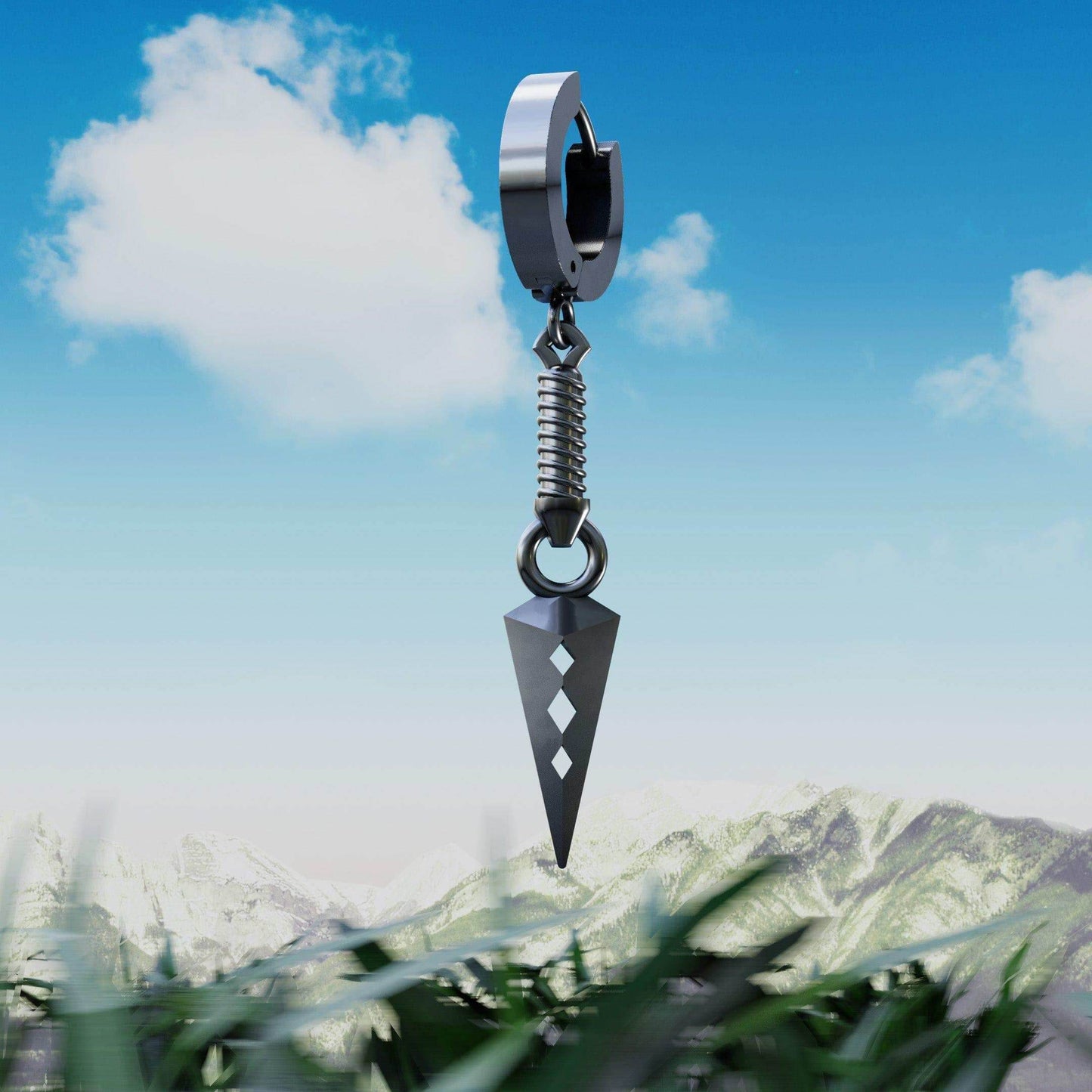 Naruto™ Zaku's Kunai Earring - Black / Single