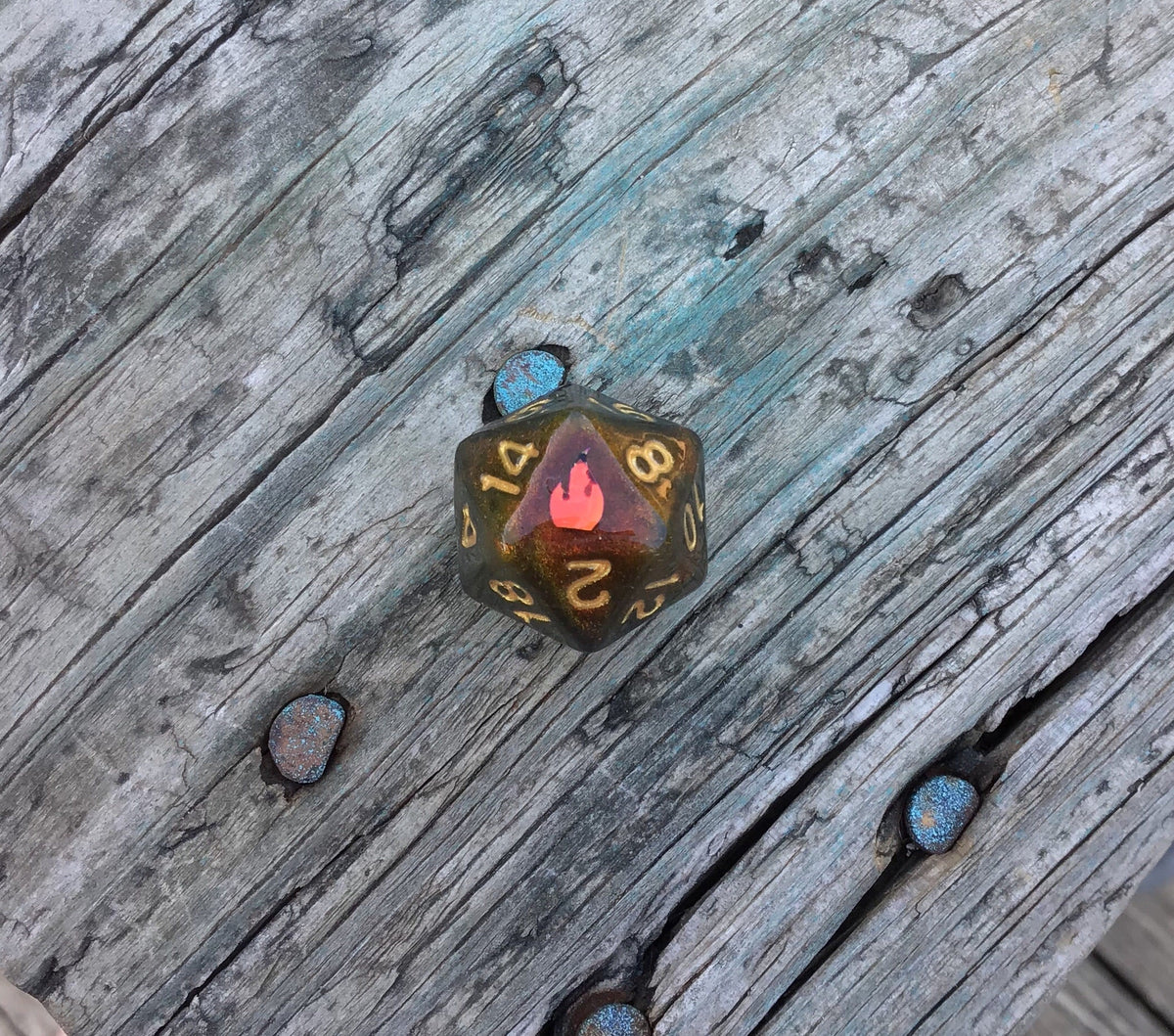 Caleb Inspired Color Shifting Handmade D20 Dice