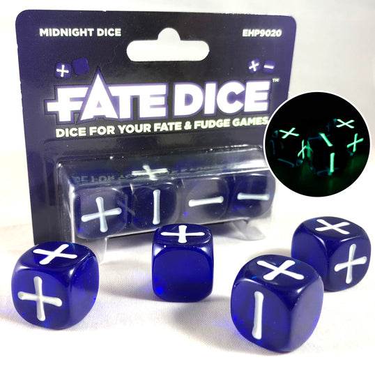 Fate Core Dice: Midnight Dice - 
