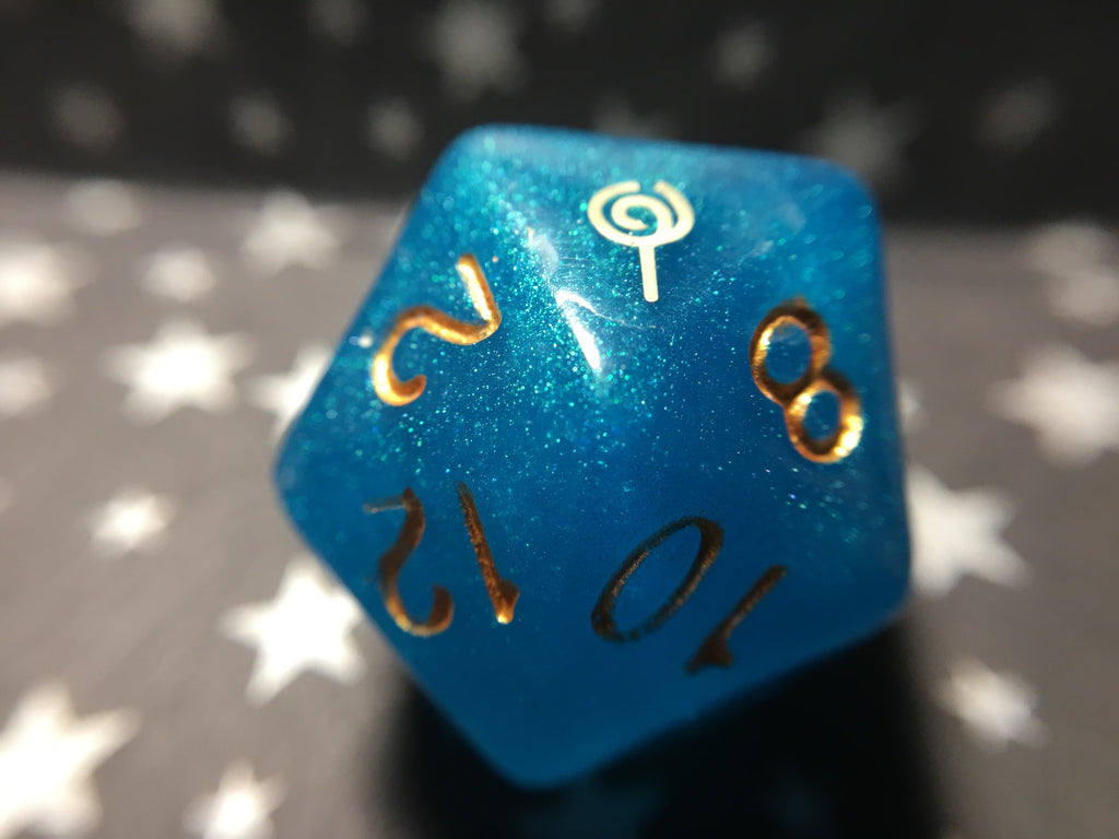 Jester Inspired Handmade D20 Gaming Dice