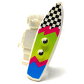 B3 Customs® Printed Ying Tang / Checkerboard Surfboard made from LEGO® bricks - 