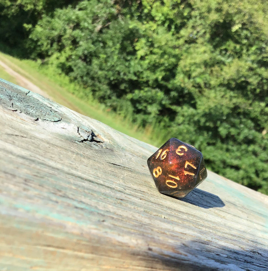 Caleb Inspired Color Shifting Handmade D20 Dice