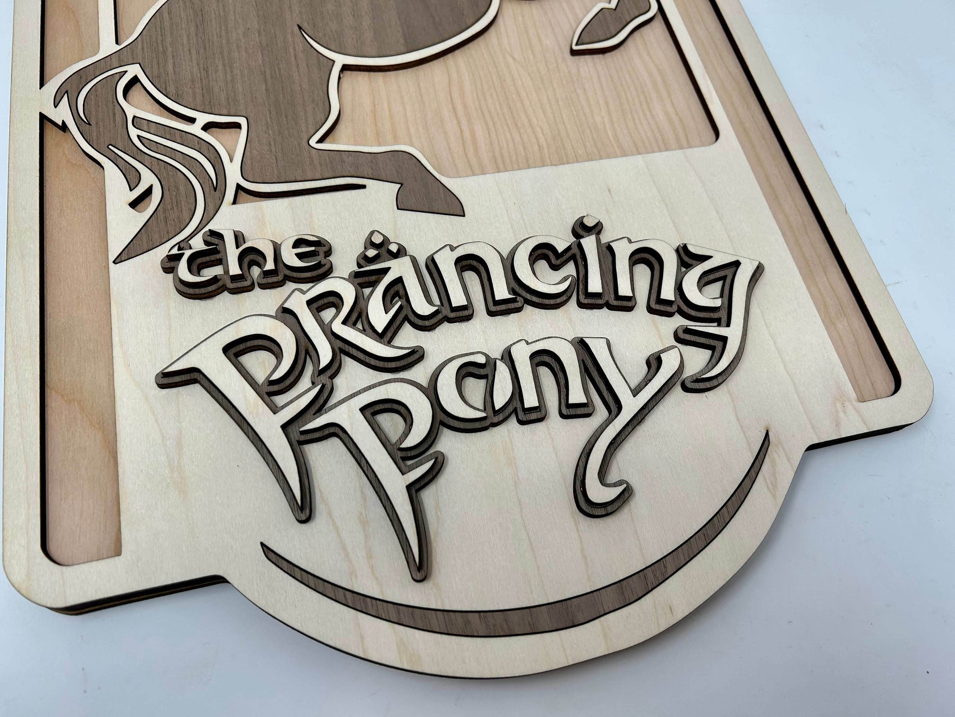 The Prancing Pony Sign - Single Sided Maple Horse