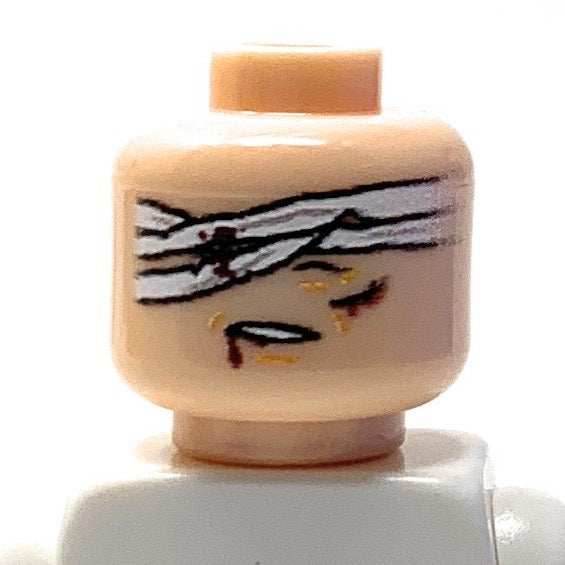 Bandaged Head - Custom LEGO Military Part - Light Flesh
