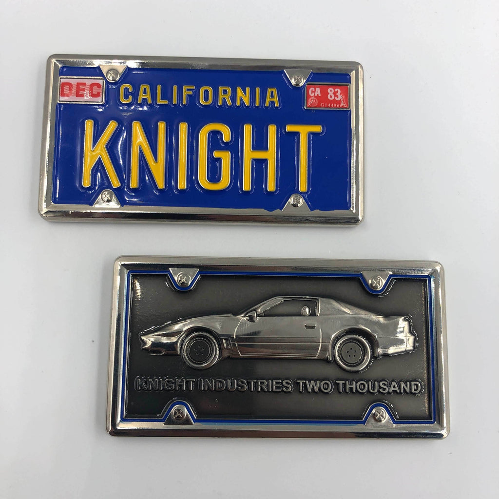 KK-017 Knight Rider KITT License Plate Challenge Coin Medallion - 