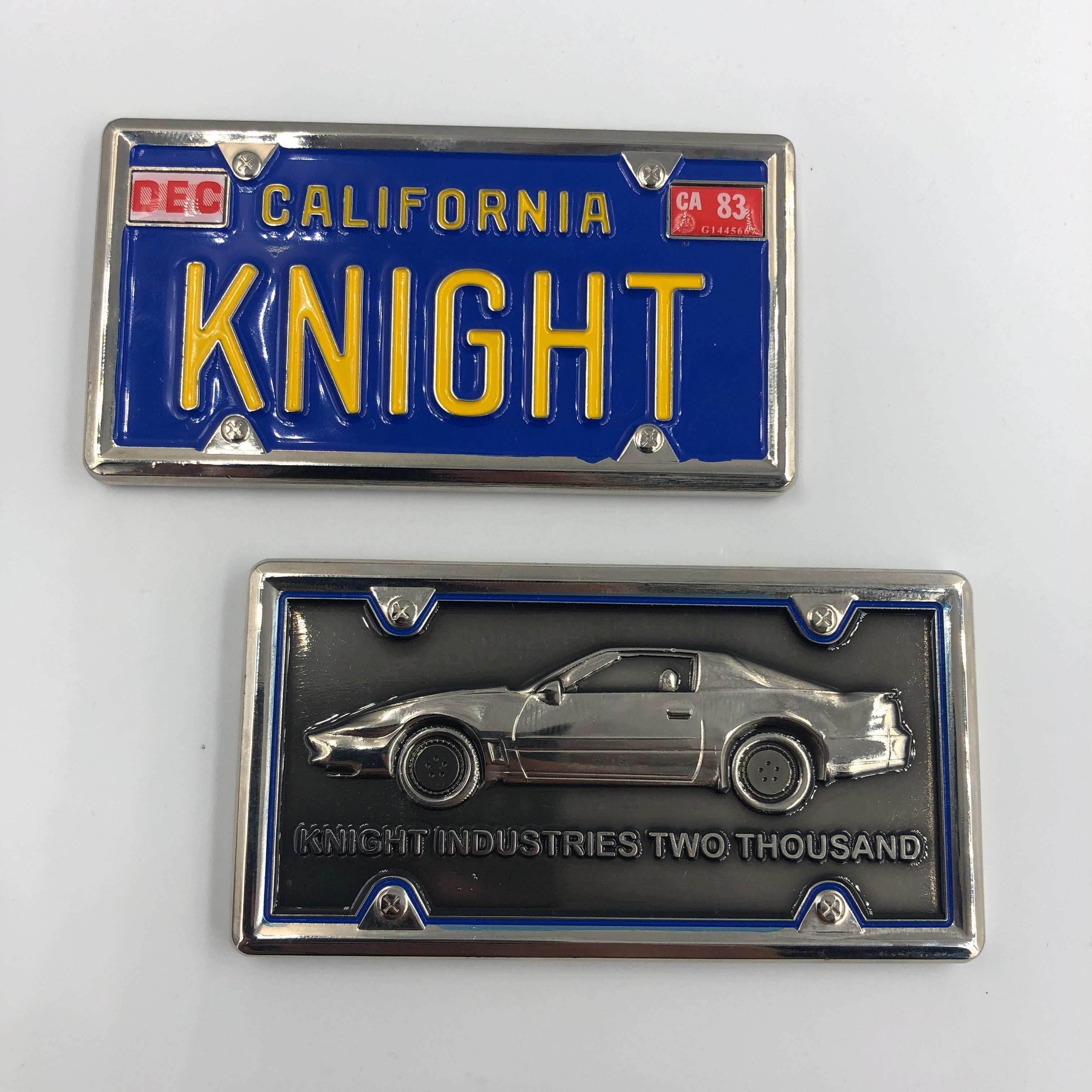 KK-017 Knight Rider KITT License Plate Challenge Coin Medallion - 