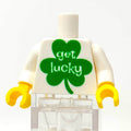 B3 Customs® Printed Get Lucky St. Patrick's Day Minifig Torso - 