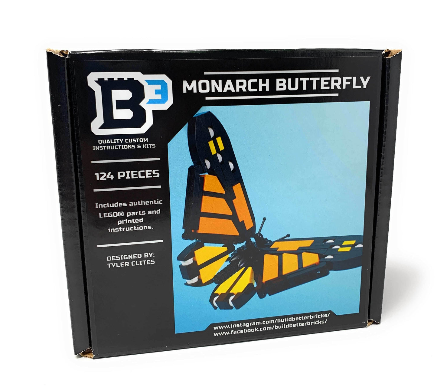 Monarch Butterfly - B3 Customs Building Set made using LEGO parts - 