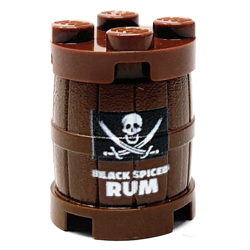 Custom Black Spiced Rum Barrel / Keg made using LEGO part - B3 Customs