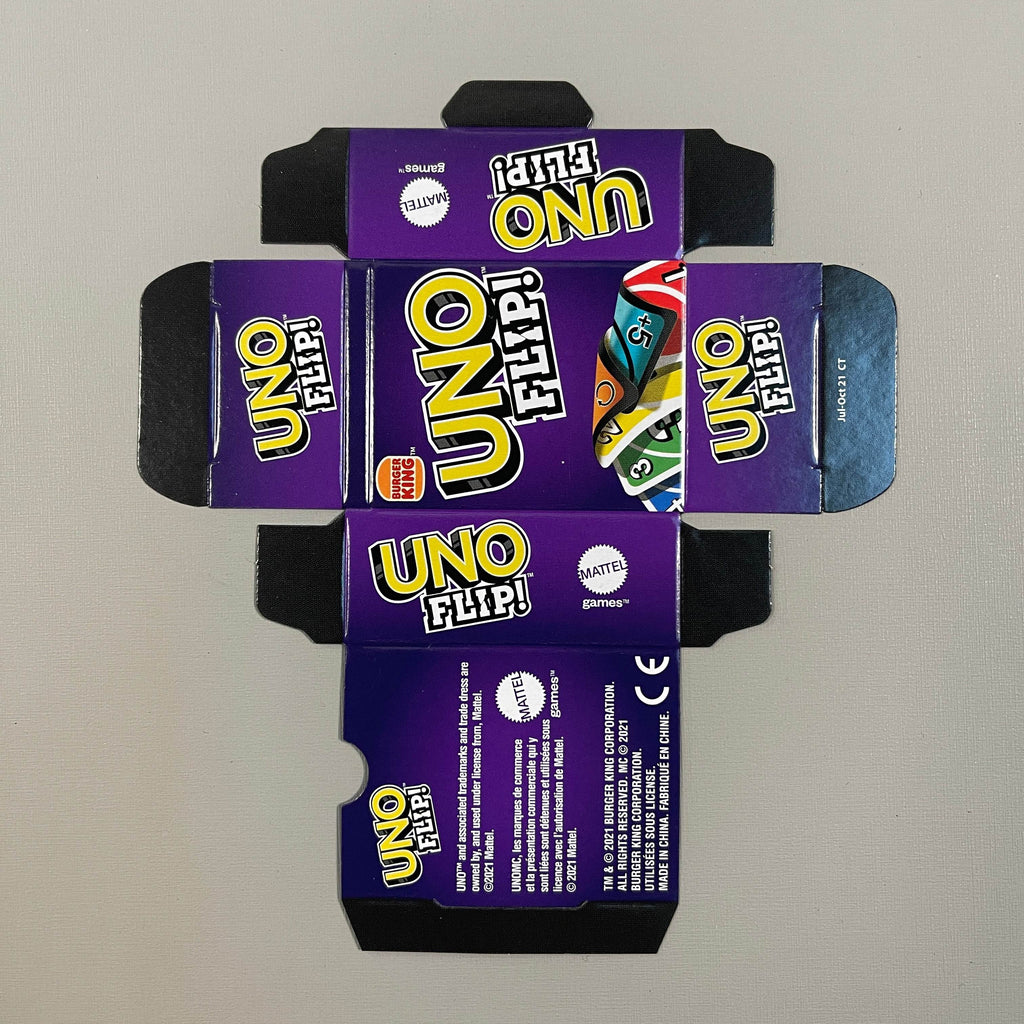 BURGER KING UNO Card Game Jul-Oct 2021 (Kid's Meal Toy) Mattel 15951B (New) - 