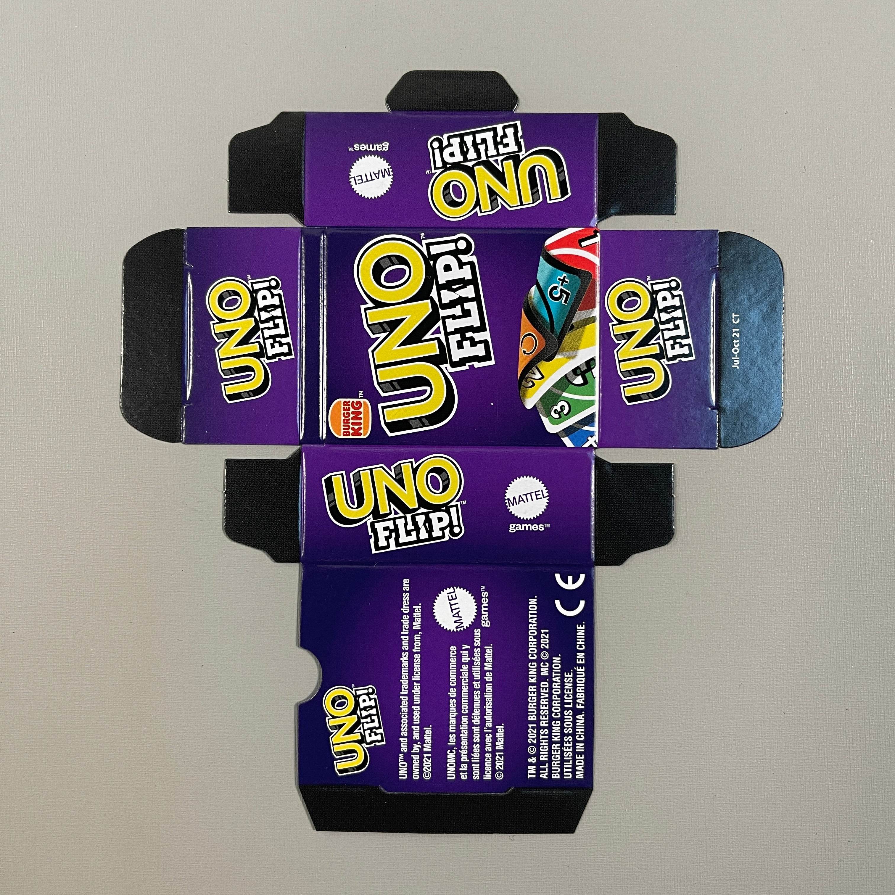 BURGER KING UNO Card Game Jul-Oct 2021 (Kid's Meal Toy) Mattel 15951B (New) - 