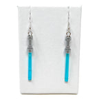 Lightsaber (Star Wars) Earrings made from LEGO Bricks - B3 Customs - Blue