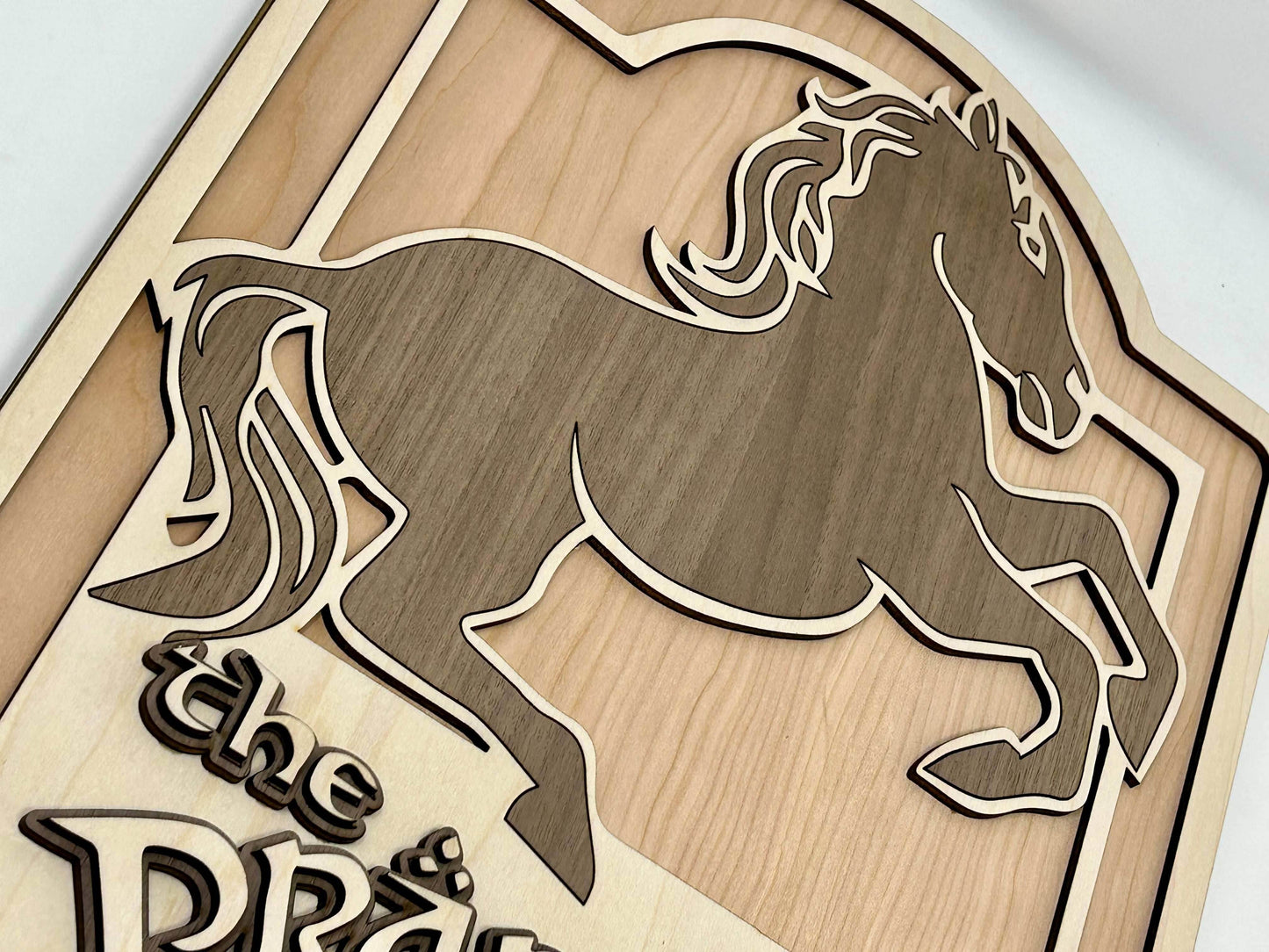 The Prancing Pony Sign - Single Sided Maple Horse