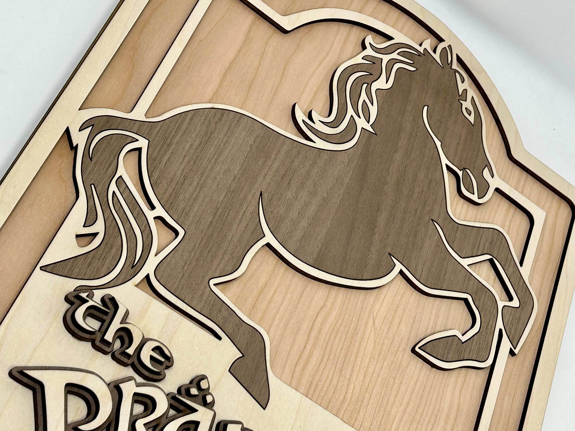 The Prancing Pony Sign - Single Sided Maple Horse